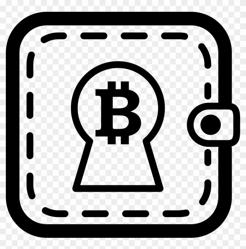 Bitcoin Sign In Keyhole Shape On A Wallet Comments - Bitcoin Icon Free Clipart #2571056