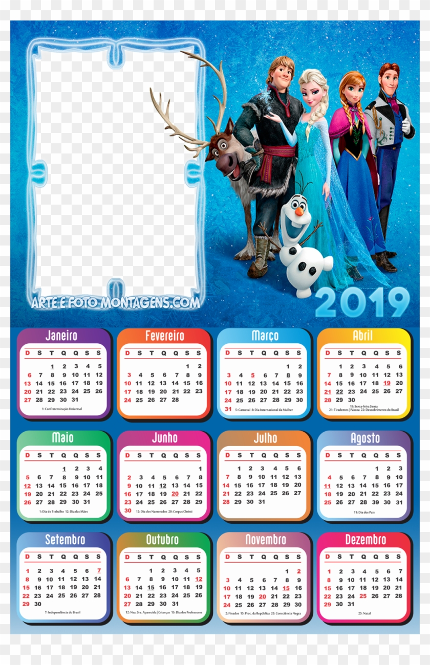 Calendário 2019 Frozen Filme - Main Frozen Clipart #2571545