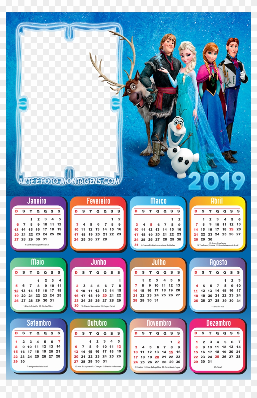 Calendário 2019 Frozen Filme - Main Frozen Clipart