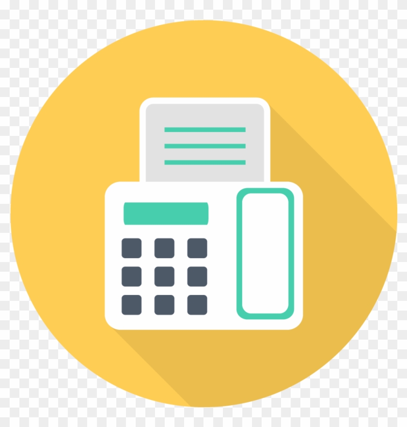 Fax Icon - Fax Flat Icon Png Clipart #2571576