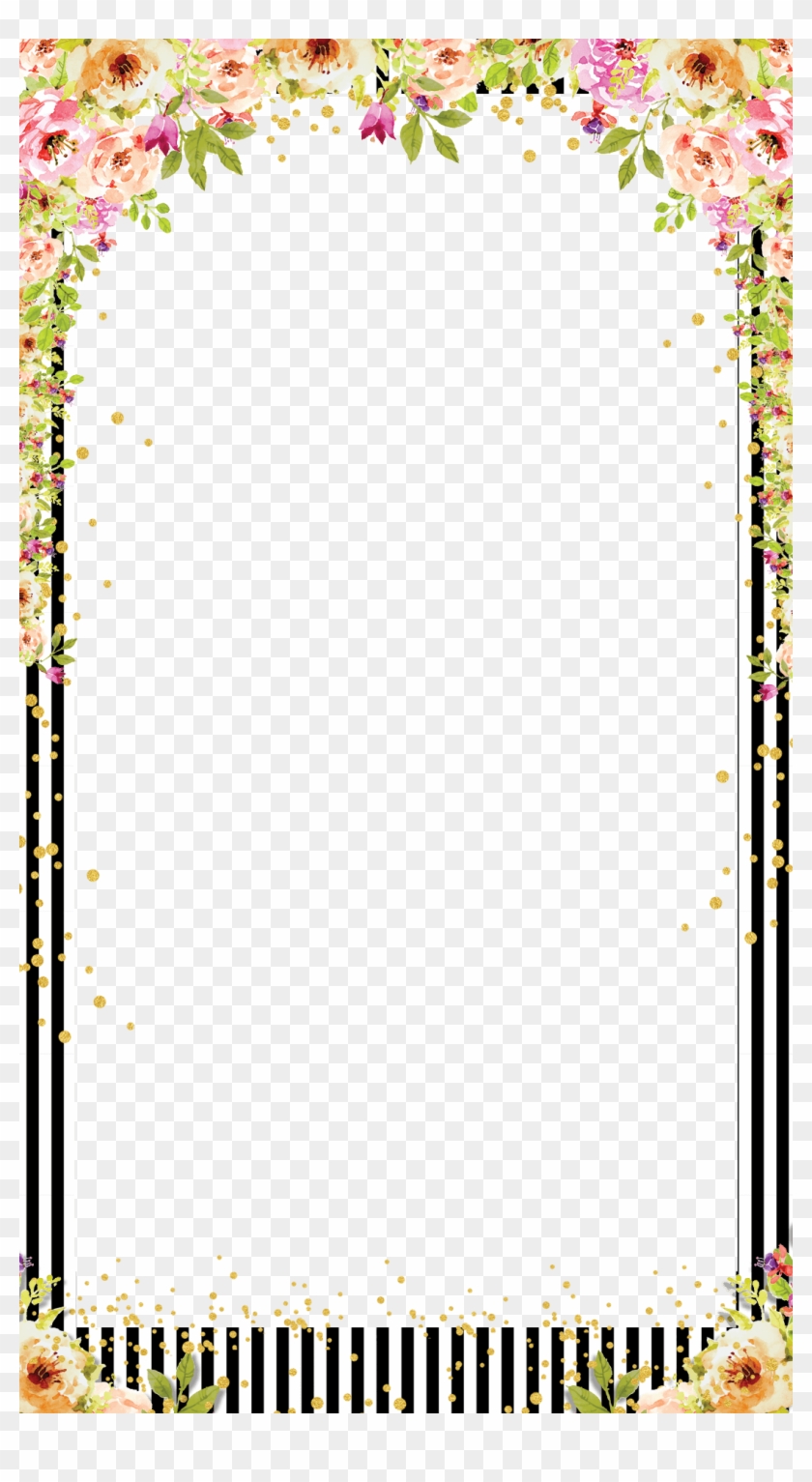 Floral Png For - Transparent Snapchat Filter Border Clipart #2573243