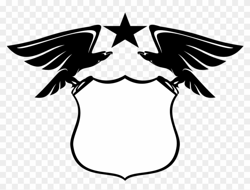 Vector Eagle Shield Sign Star Png Image - Logo Burung Elang Png Clipart