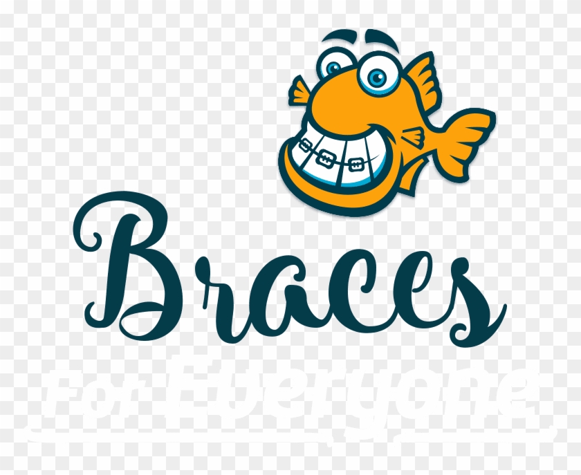 Braces For Everyone Written Words Over, Fishbein Orthodontics - Cartoon Clipart #2573887