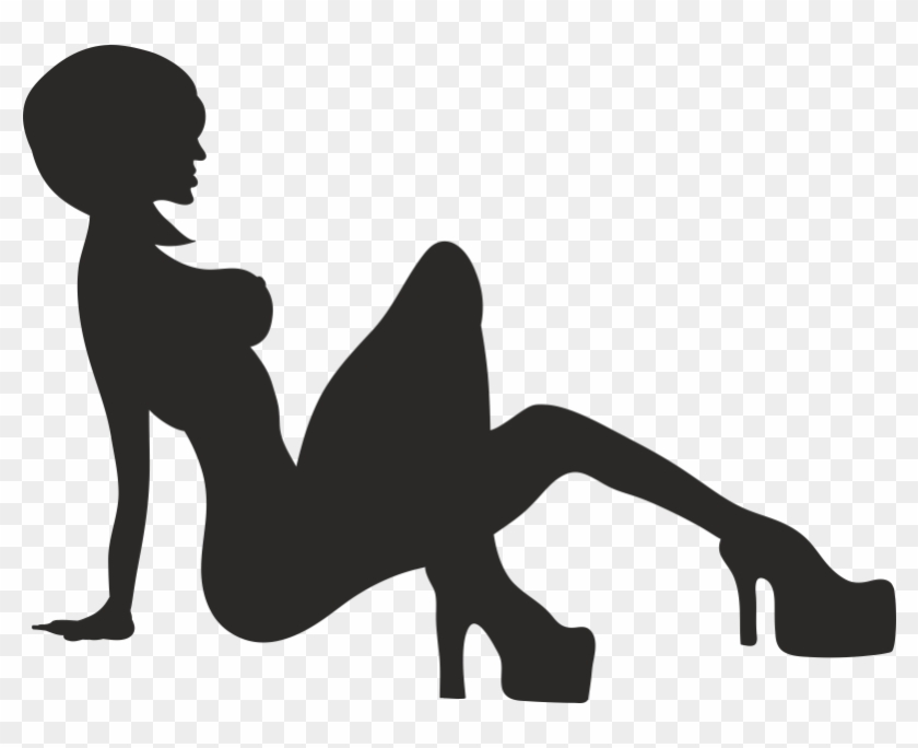 Jpeg & Png Stripper - Sexy Girl Silhouette Lying Down Clipart