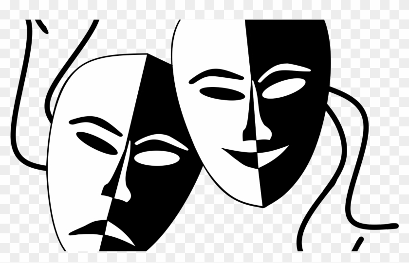 Jpg Royalty Free Theatre Comedy Clip Art Mask Transprent - Comedy Tragedy Mask Png Transparent Png