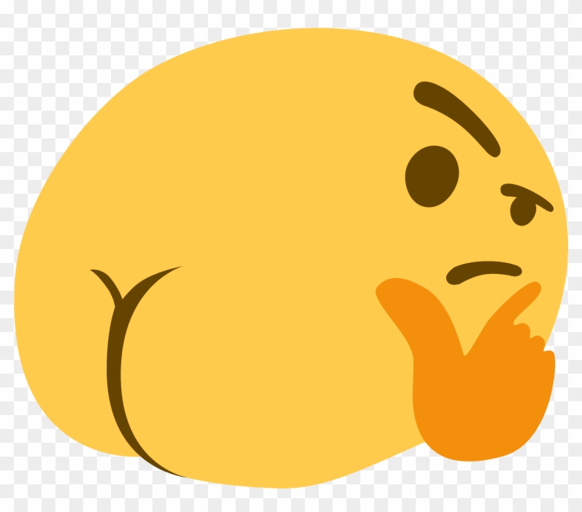 Thinking Emoji Meme , Png Download - Thinking Emoji With Butt Clipart