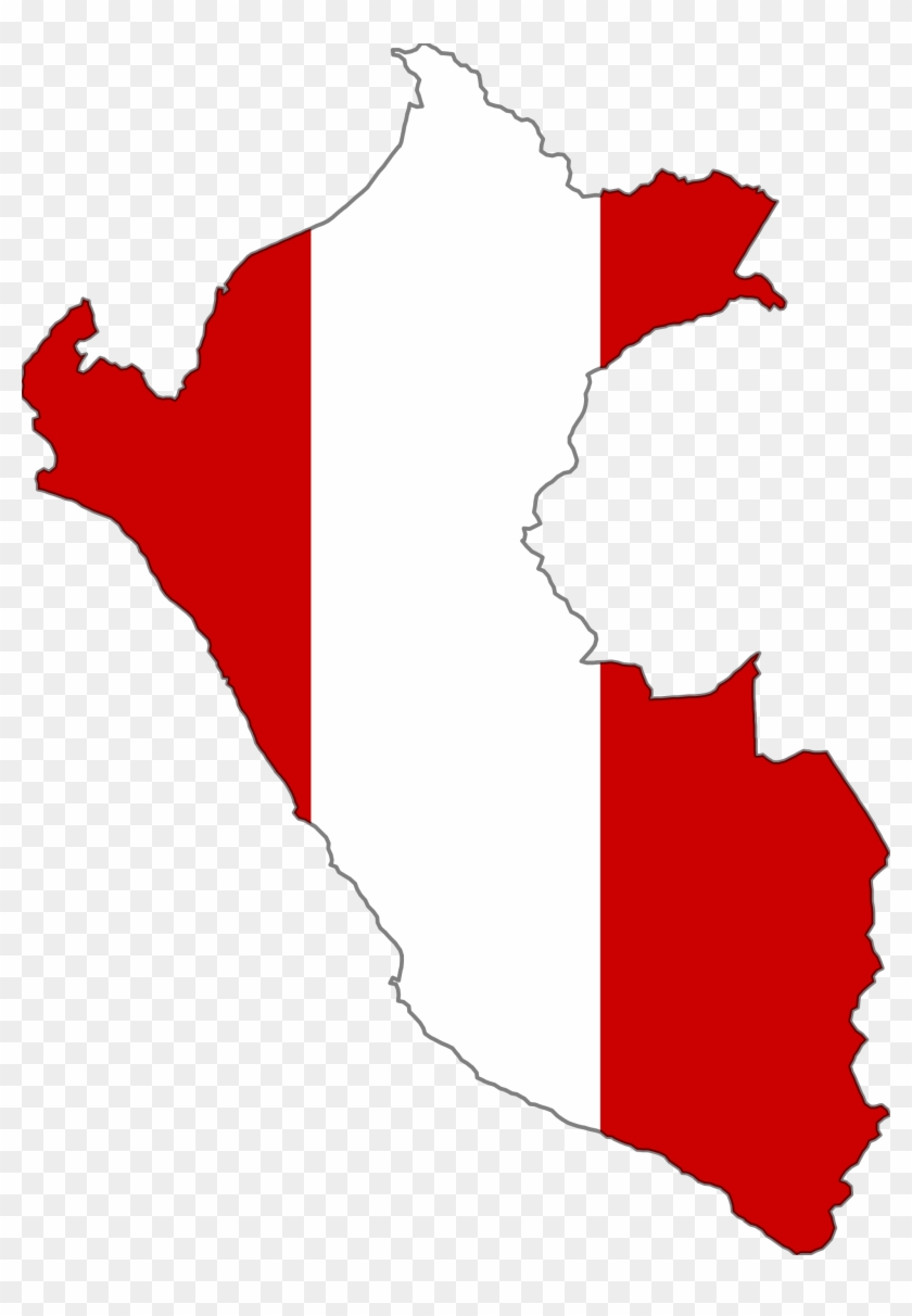 Click On The Peru Flag Map 1 - Peru Flag Map Png Clipart