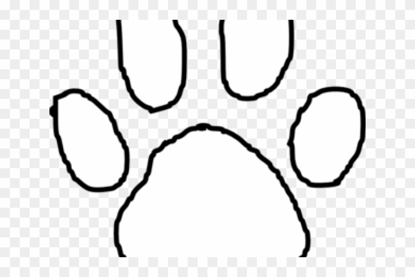 Bear Paw Outline - Silhouette Clipart