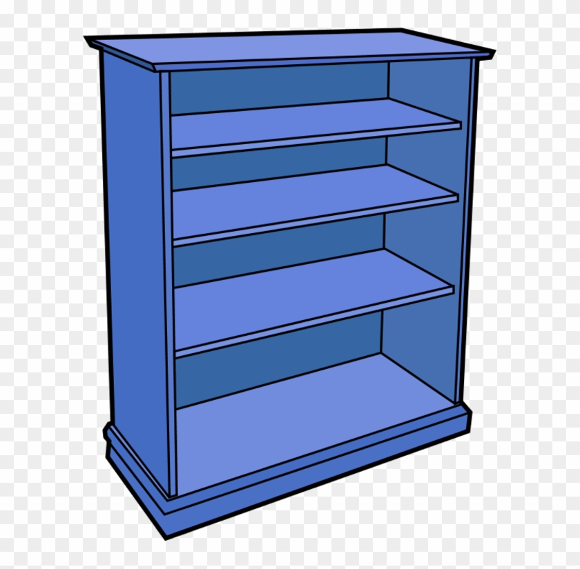 Shelf Clipart Transparent - Empty Book Shelf Clip Art - Png Download #2576139