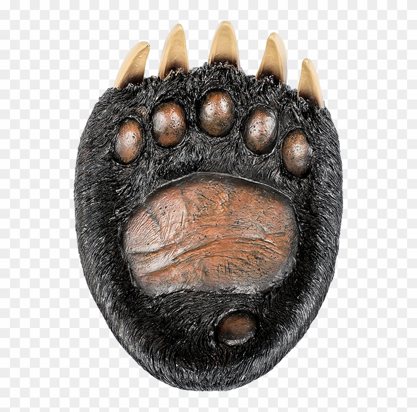 Resin Bear Paw Candy Dish Top View - Wood Clipart