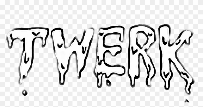 #sticker #twerk #blackandwhite #b Realz - Calligraphy Clipart