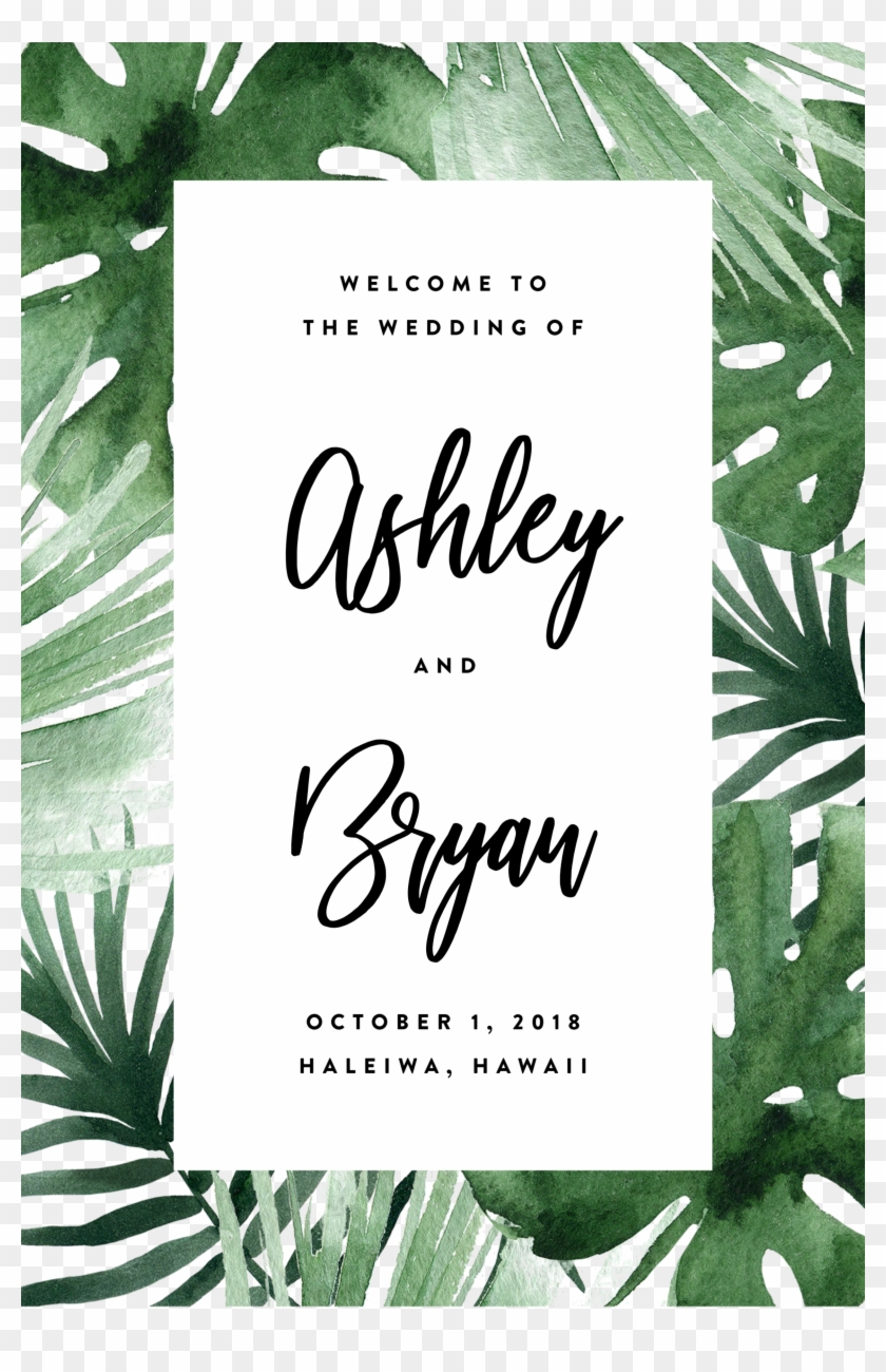Welcome Sign For Our Wedding In Haleiwa, Hi - Paper Clipart