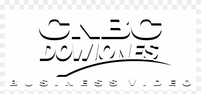 Dow Jones Cnbc Logo Black And White - Calligraphy Clipart #2578049
