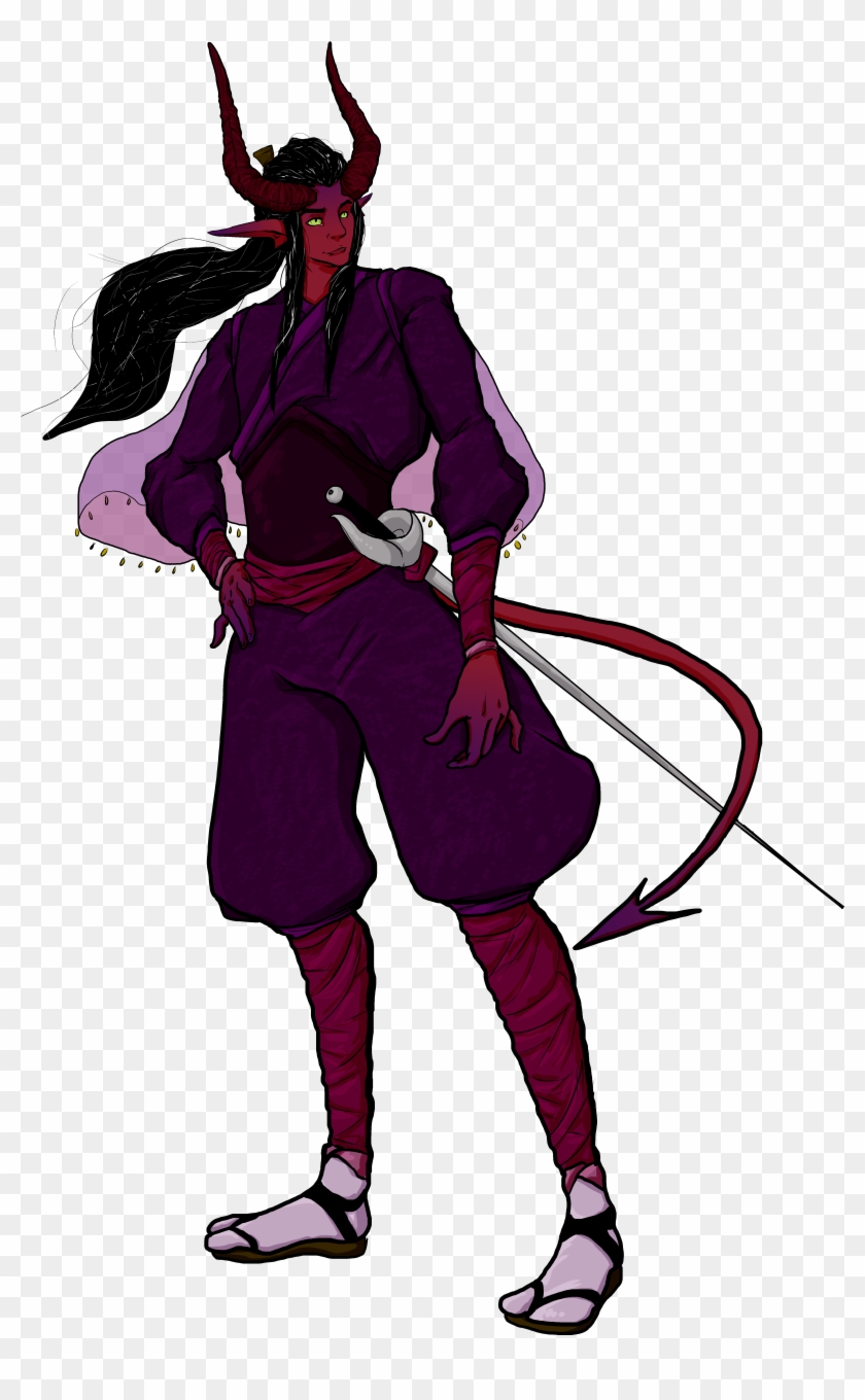 Adir The Amazing Tiefling Bard - Female Tiefling Bard Clipart