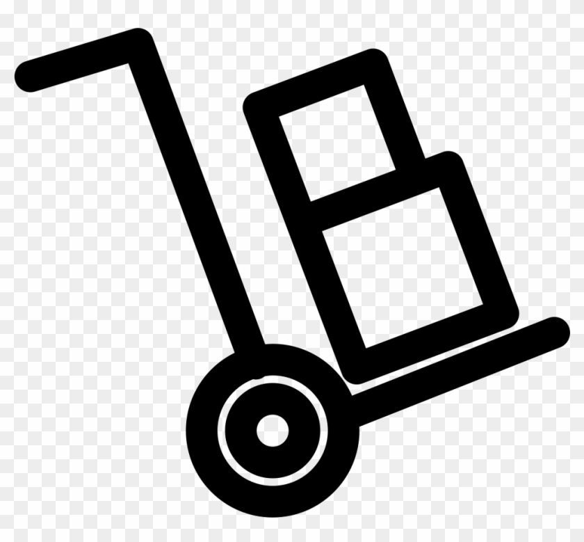 Trolley Vector Pushcart - Cart With Boxes Icon Clipart