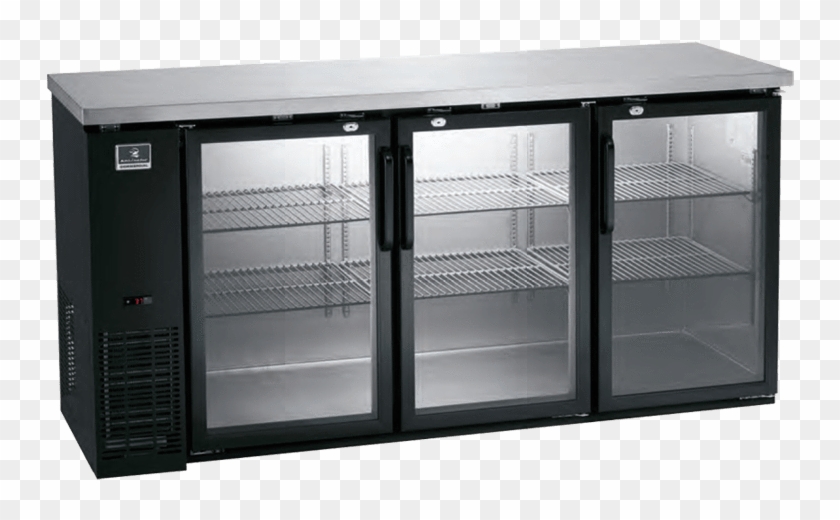 73" Three Glass Door Bar Cooler - Bar Refrigerator Glass Door Clipart #2579369