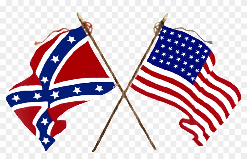 The War Of Brothers Civil War - American Civil War Flags Clipart