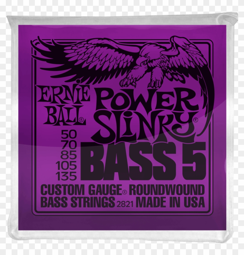 Ernie Ball Power Slinky 5 String Nickel Wound Electric - Ernie Ball Bass Strings 5 Clipart #2581263