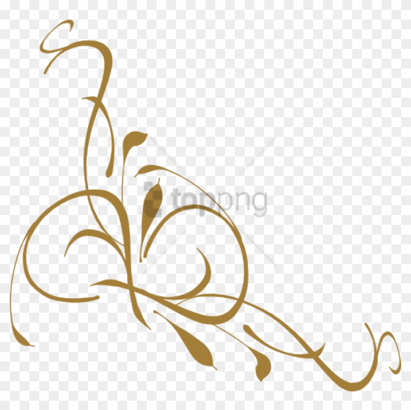 Free Png Gold Swirls Png Png Image With Transparent - Vine Clip Art #2582634