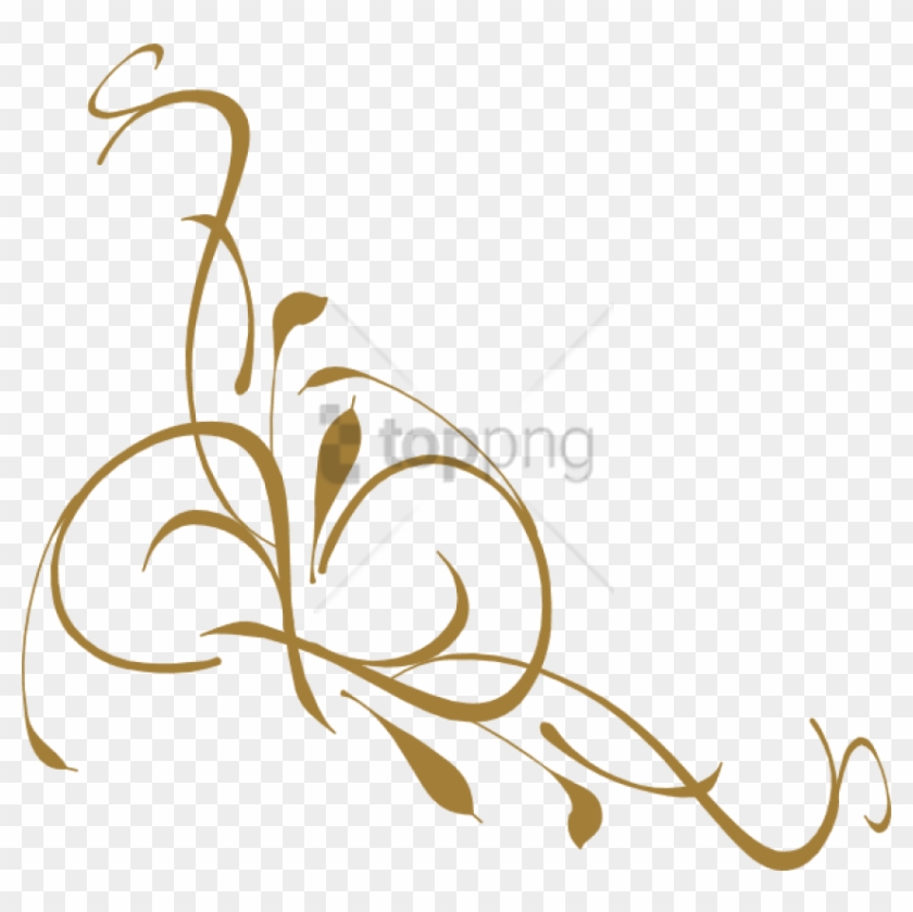 Free Png Gold Swirls Png Png Image With Transparent - Vine Clip Art