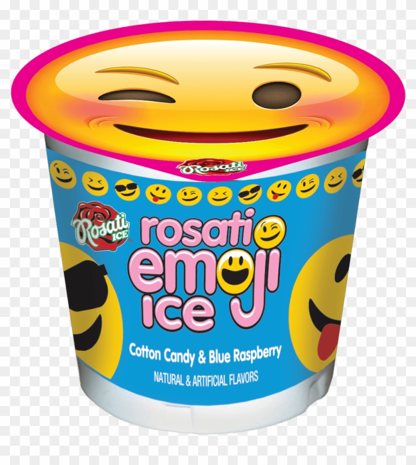 Italian Ice, Cotton Candy, Emoji, Raspberry, Summer - Rosati Emoji Ice Cream Clipart