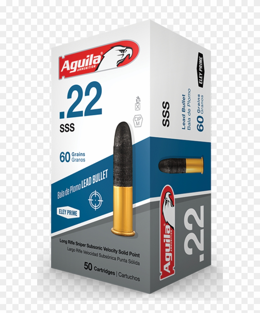 Aguila 1b222112 Sniper Subsonic 22 Long Rifle 60 Gr - Aguila Super Maximum 30 Gr Clipart