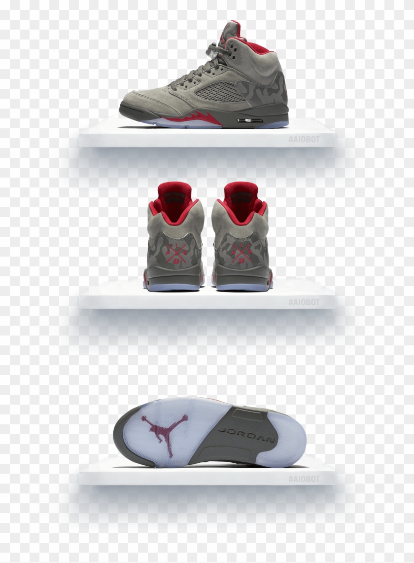 Retro Air Jordan 5 Camo - Basketball Shoe Clipart #2583502