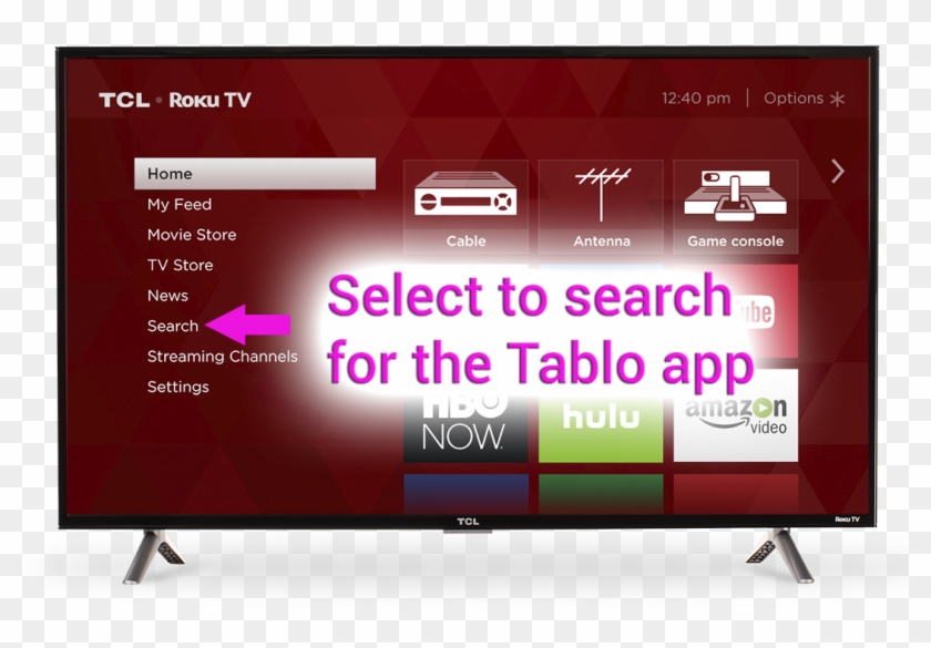 Tablo App Roku Smart Tv - Tcl 40 Inch Smart Tv Clipart #2583843