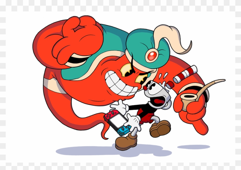 Cuphead And The Genie With A Switch - Cuphead Switch Clipart #2583889