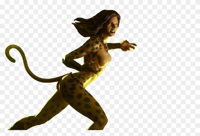 Sideshow Dc Comics Cheetah Premium Format Sideshow - Cheetah And Harley Quinn Clipart