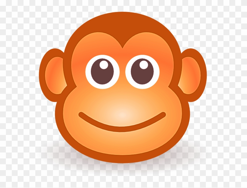 Happy Monkey Face - Monkey Animation Clipart