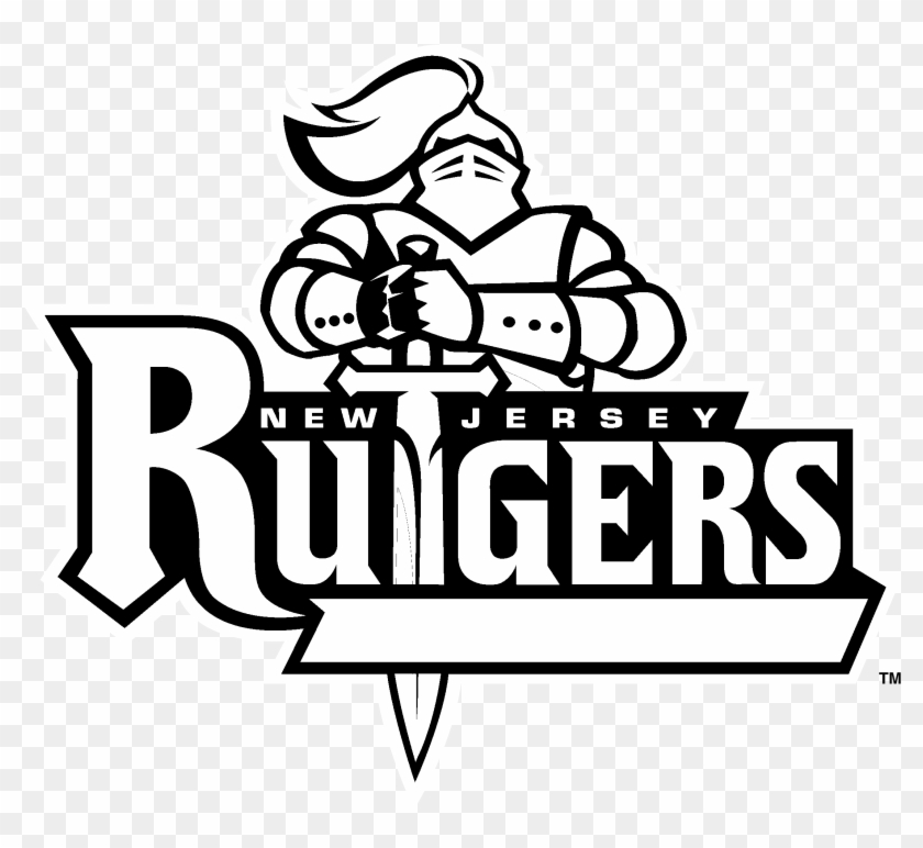 Rutgers Scarlet Knights Logo Black And White - Rutgers Scarlet Knights Clipart