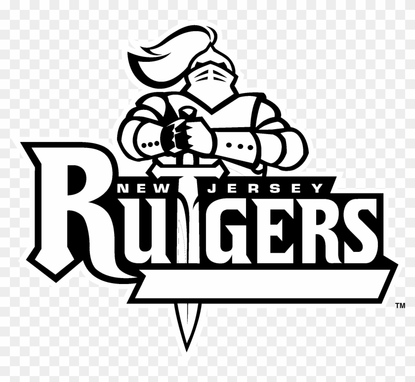 Rutgers Scarlet Knights Logo Black And White - Rutgers Scarlet Knights Clipart #2584681