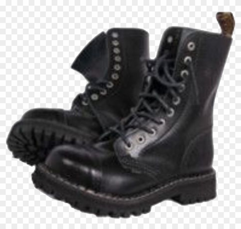 Black Boots Polyvore Moodboard Filler - Girls Black Boots Png Clipart #2585073