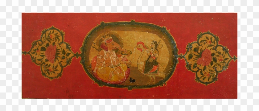 Lord Ganpati & Saraswati Bikaner 1750 - Illustration Clipart #2585726