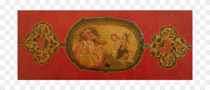 Lord Ganpati & Saraswati Bikaner 1750 - Illustration Clipart
