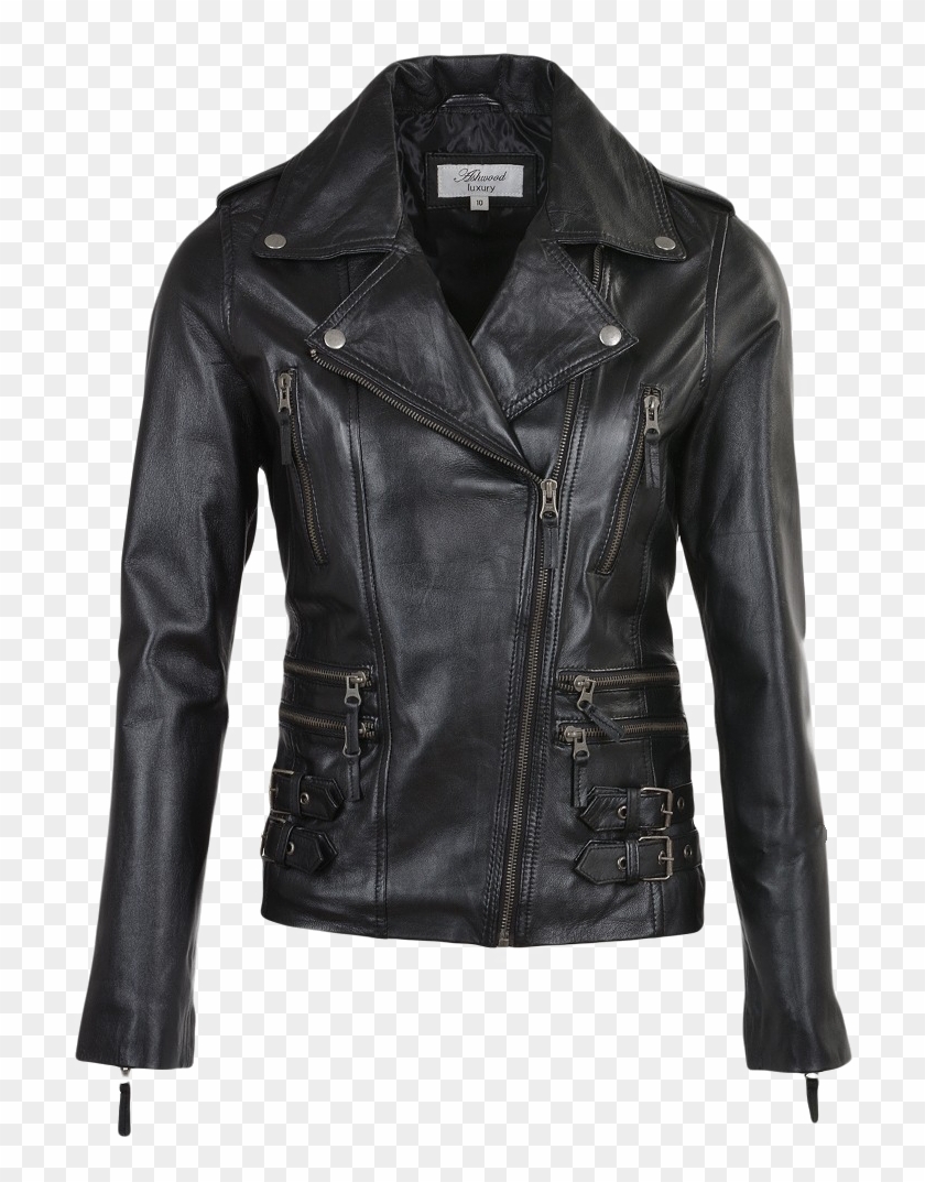 Leather Jacket Ladies Png Download Image - High Collar Leather Jacket Women Clipart #2586224
