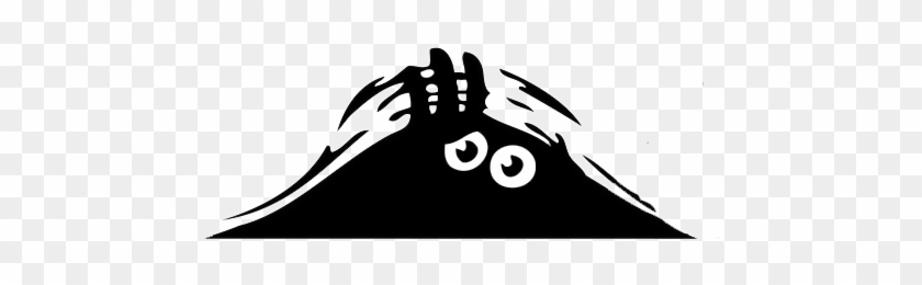 Transparent Decals Beauty Salon Window - Peek A Boo Vector Clipart