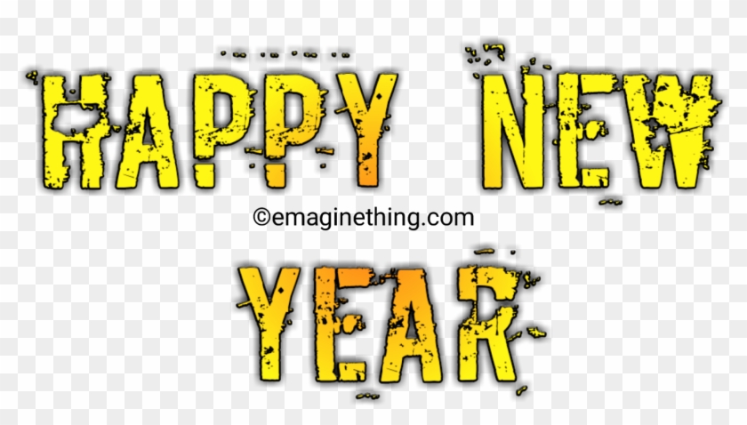Happy New Year Text Png 2019-whatsapp Sticker,download - Illustration Clipart