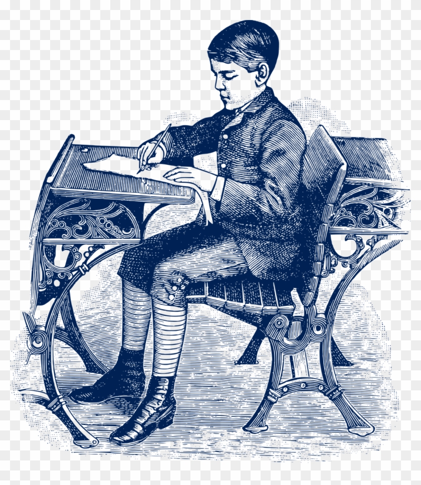Boy Vintage School Student Png Image - Vintage School Png Clipart #2589130