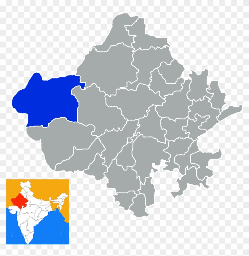 Jaisalmer District - Haryana In India Map Clipart #2589215