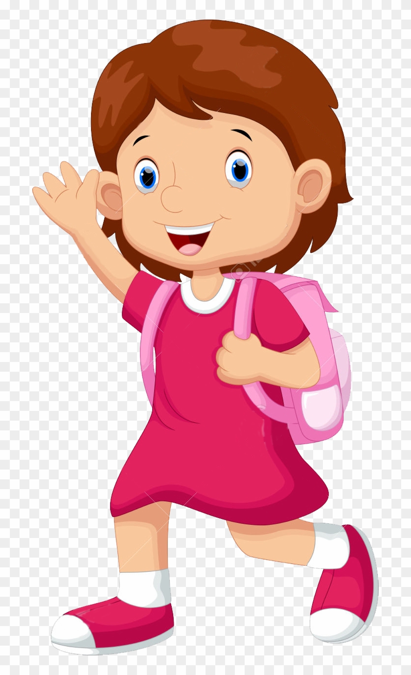 Clipart Black And White Library High School Student - School Girl Cute Clipart - Png Download