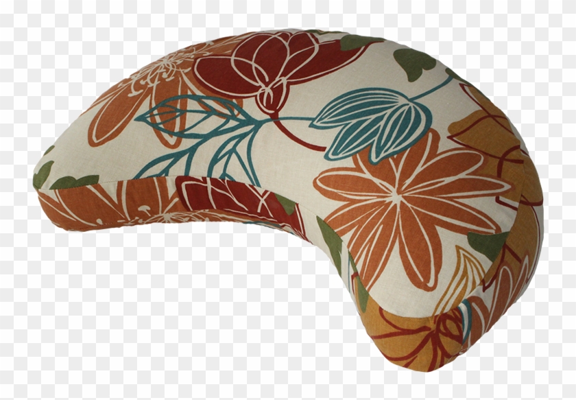 Crescent Zafu Meditation Cushion By Still Sitting - Floral Design Clipart #2589218