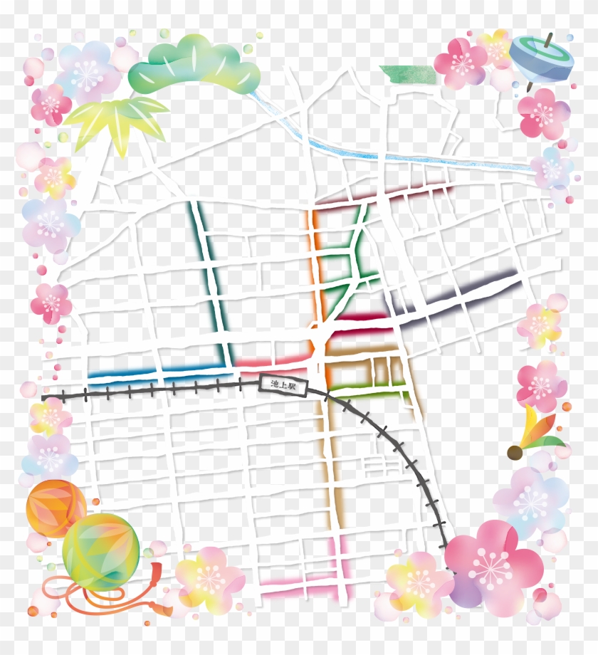12 Shopping Streets In Ikegami - Rose Clipart