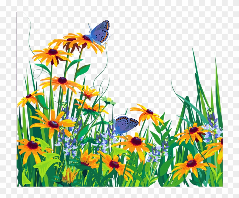 0 7eb4a 6b5003fd Xl Vector Clipart, Butterfly Clip - Png Клипарт Цветы Transparent Png #2589945