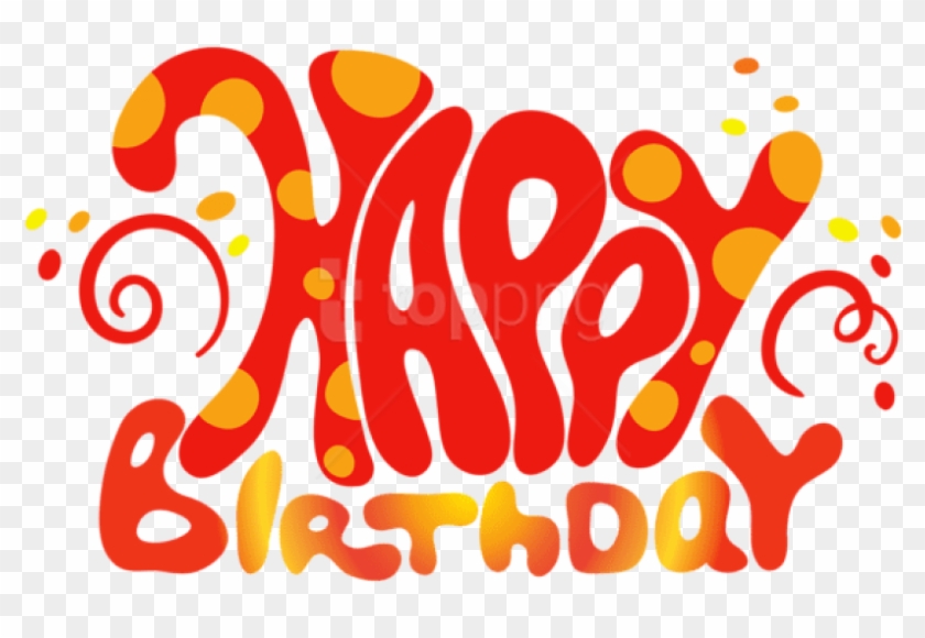 Free Png Download Red Cute Happy Birthday Text Png - Happy Birthday Stylish Fonts Clipart #2590176