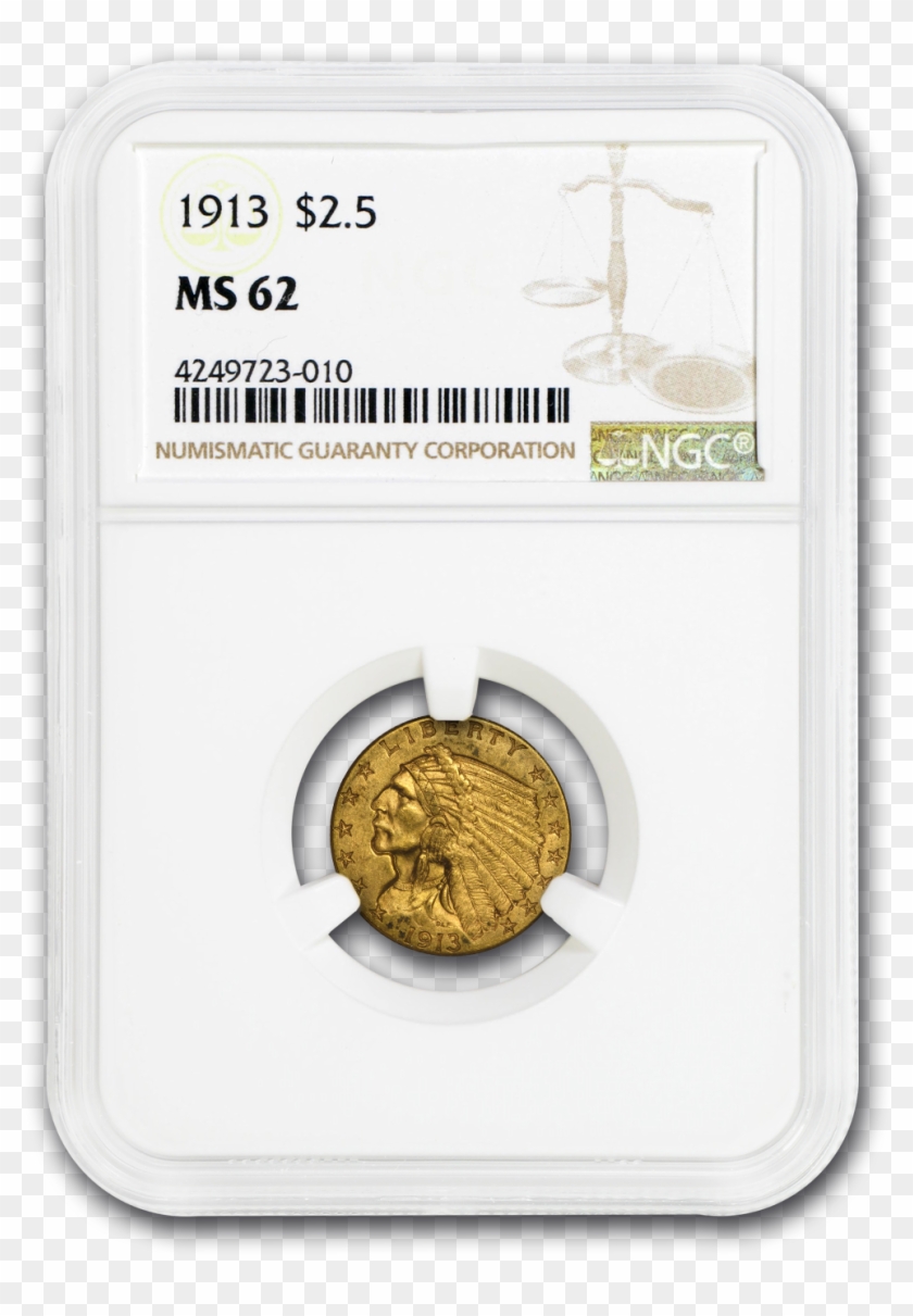 50 Indian Gold Quarter Eagle Ms-62 Ngc Coin For Sale - Coin Clipart