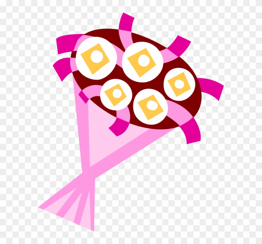 Vector Illustration Of Wedding Flower Bouquet , Png Clipart #2590794