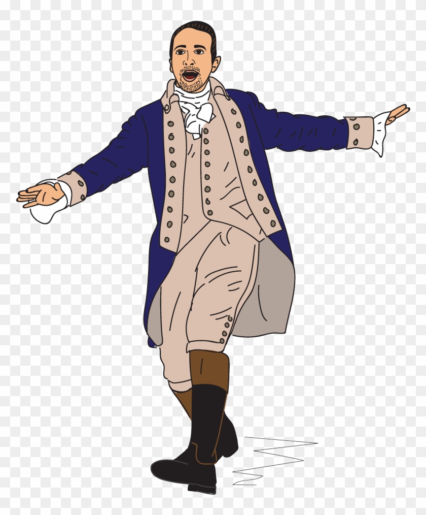 Alexander Hamilton, An Illustration From The Broadway - Alexander Hamilton Musical Png Clipart