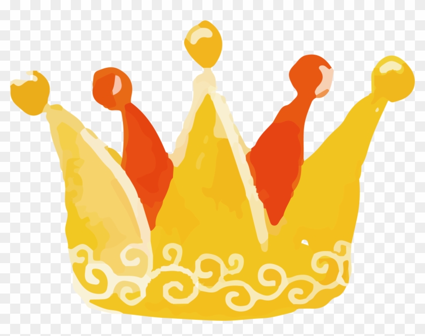 Fairytale Clipart Yellow Crown - Watercolour Crown Png Transparent Png